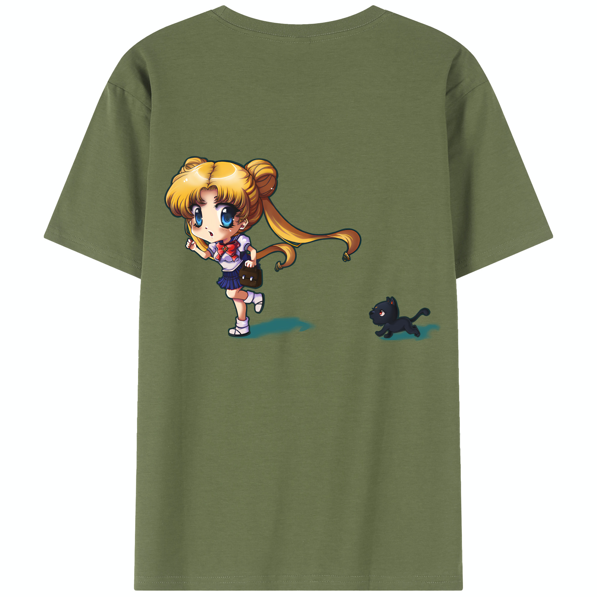 （画像用） 美少女戦士セーラームーン 愛野 美奈子 あいの みなこ Sailor Moon Aino Minako 綿100％半袖Tシャツ（背面プリント）
